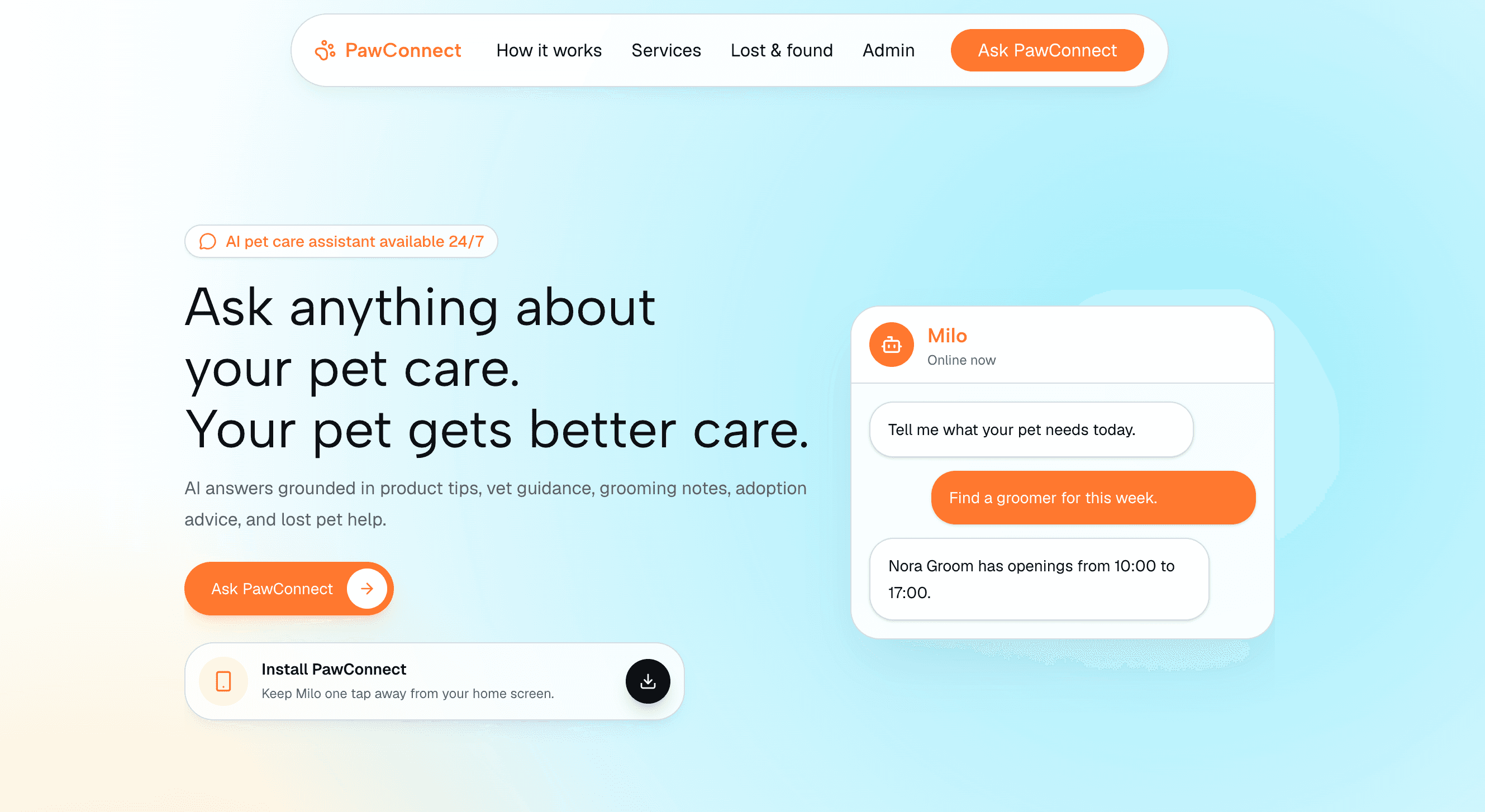 Paw Connect project preview
